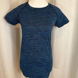 Lululemon Women's Short Sleeve Swiftly Size 6 Prism Stripe Turquois Tide